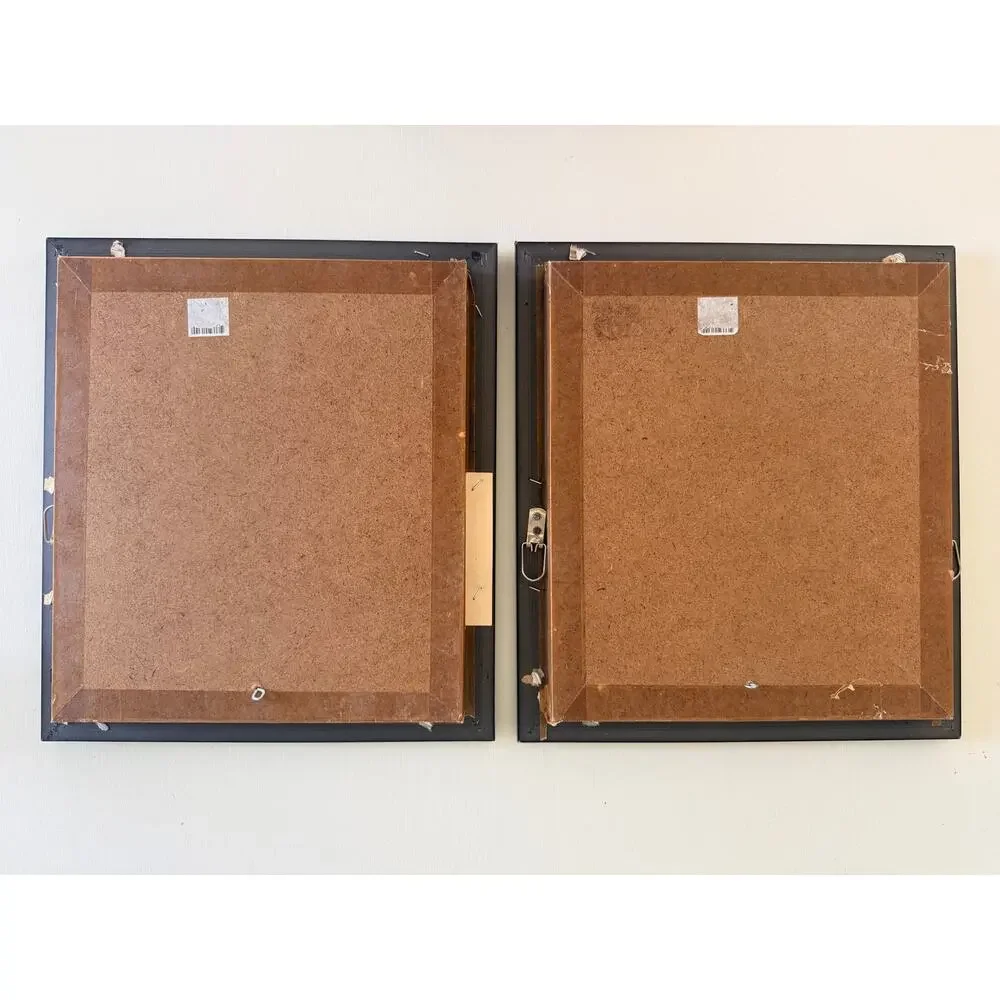 Vintage 3D Bathroom Wall Art, Shadow Box Decor, Framed Sink & Tub Scenes, 2pk